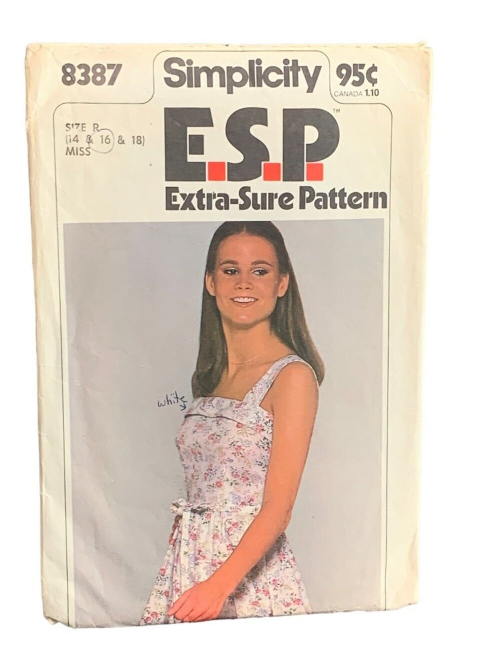 Simplicity ESP Extra-Sure Pattern 8387 Misses Sundress Size 14 16 18
